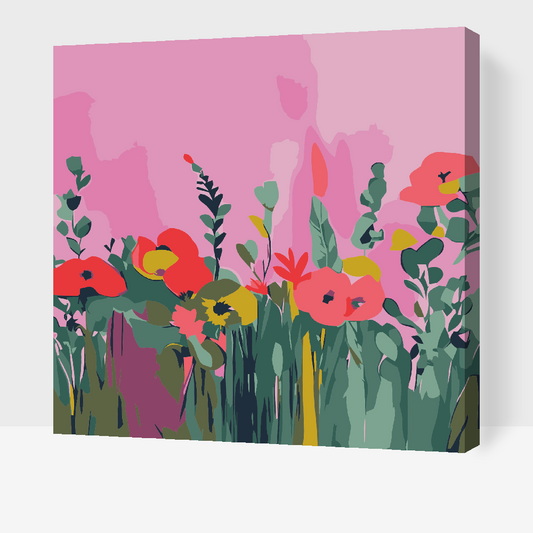 Paint by number - Abstrakte valmuer