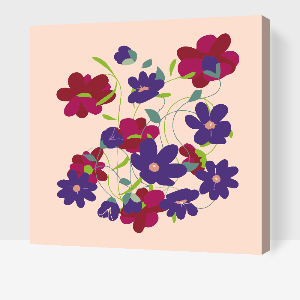 Paint by number - Forårsblomster