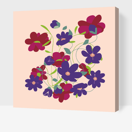 Paint by number - Forårsblomster