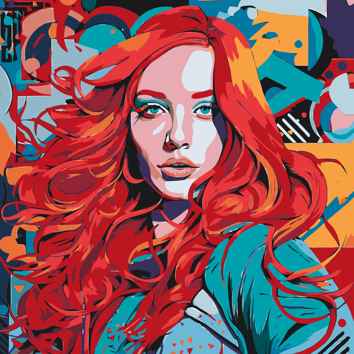 Paint by number - Sanselig rødhåret