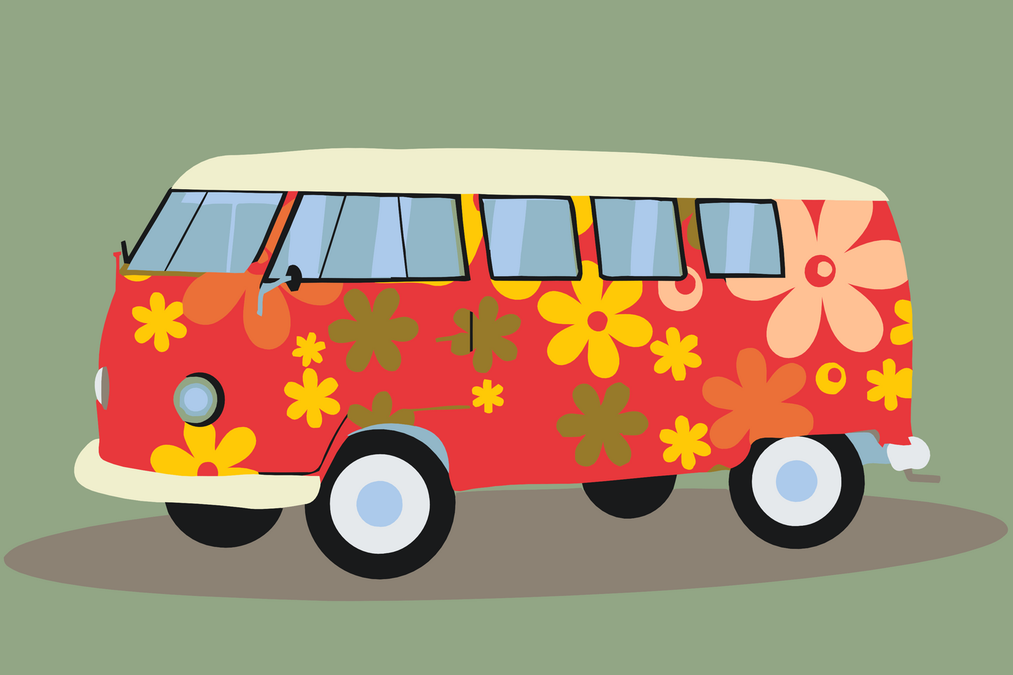 Paint by number - Hippiebus