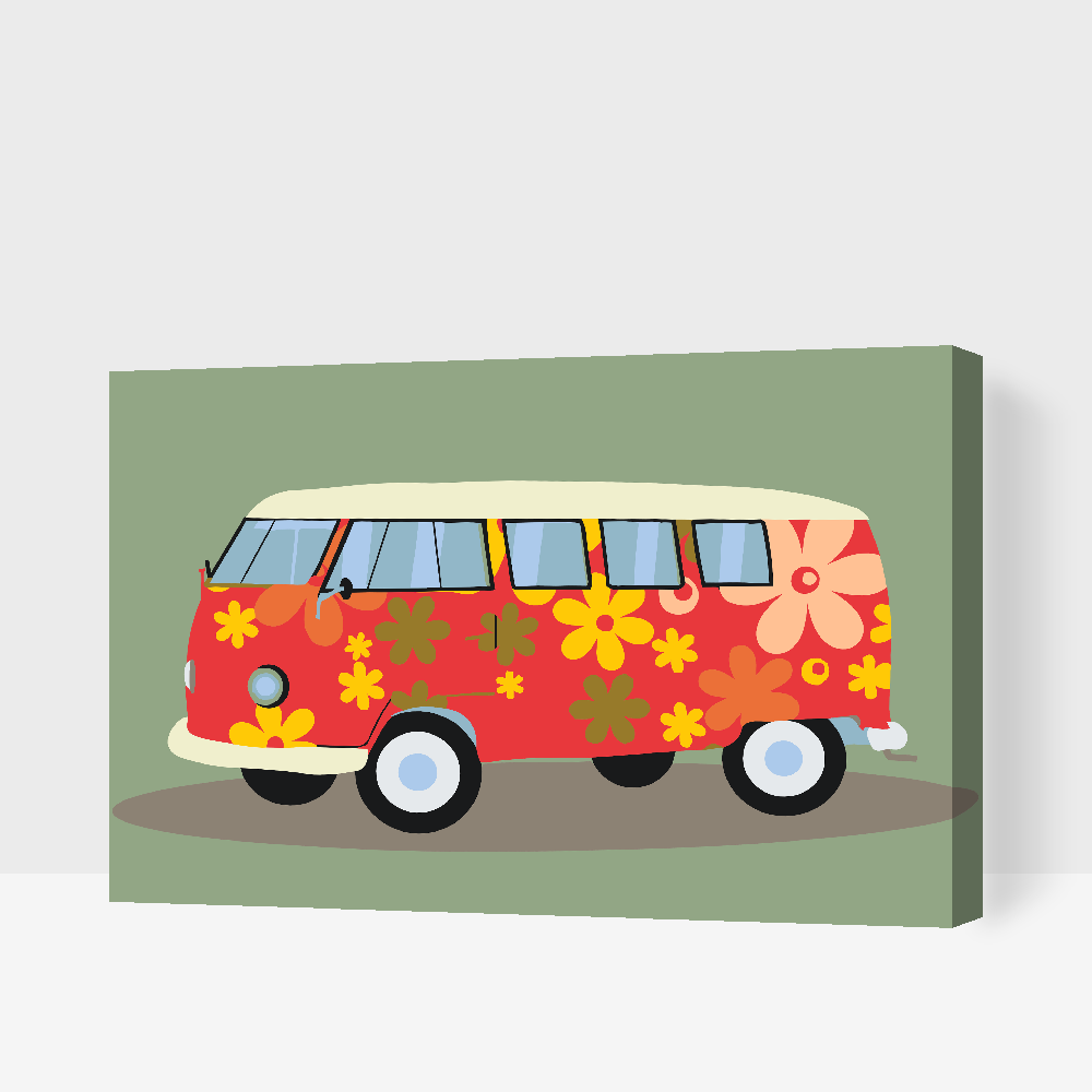 Paint by number - Hippiebus