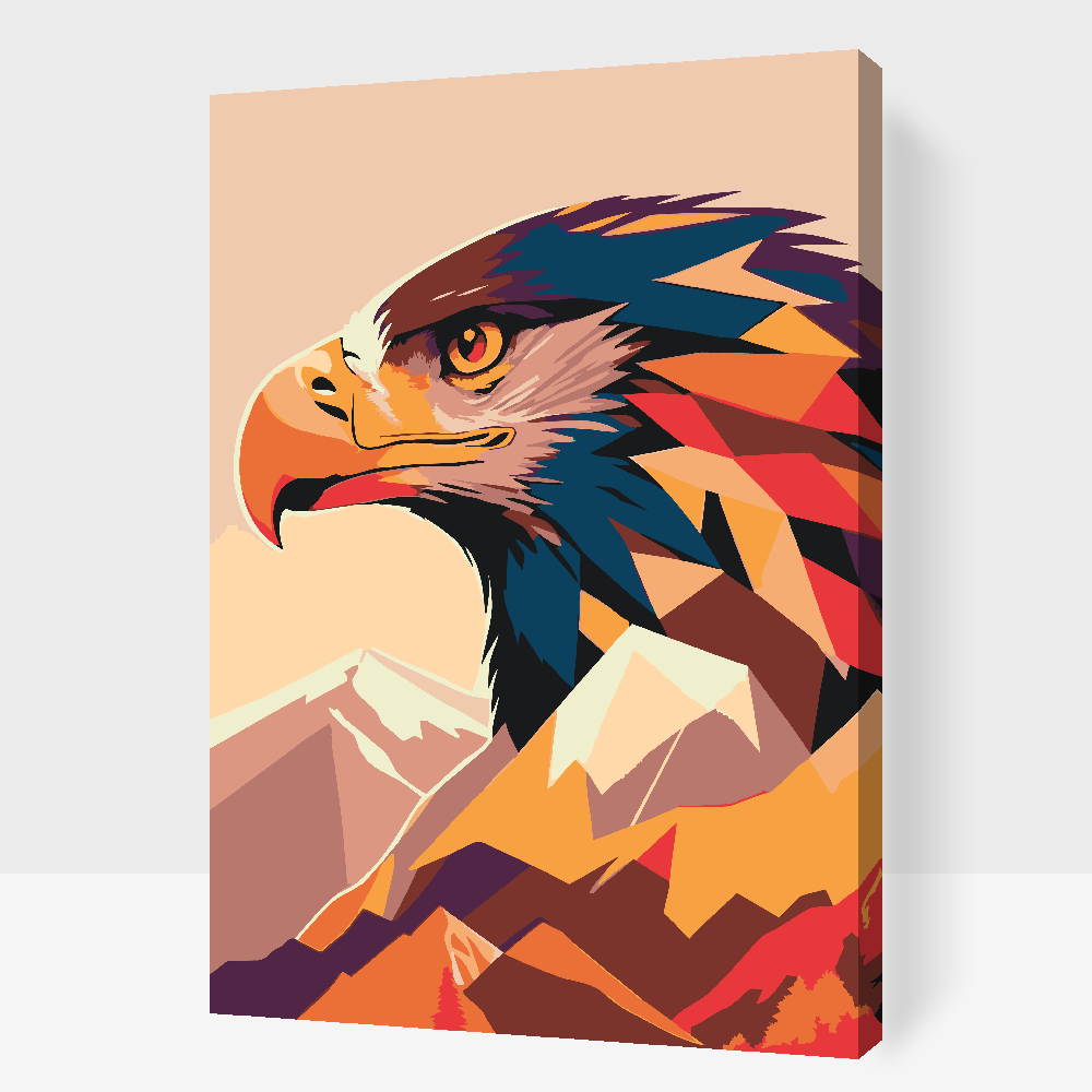 Paint by number - Vector eagle 2