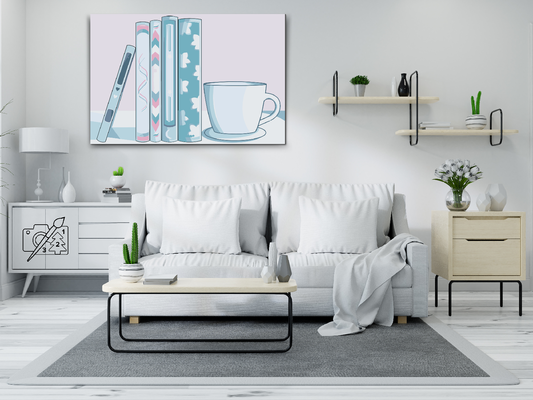 Paint by number - Kaffe og bøger