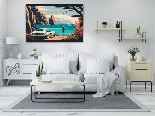 Paint by number - Fart på stranden