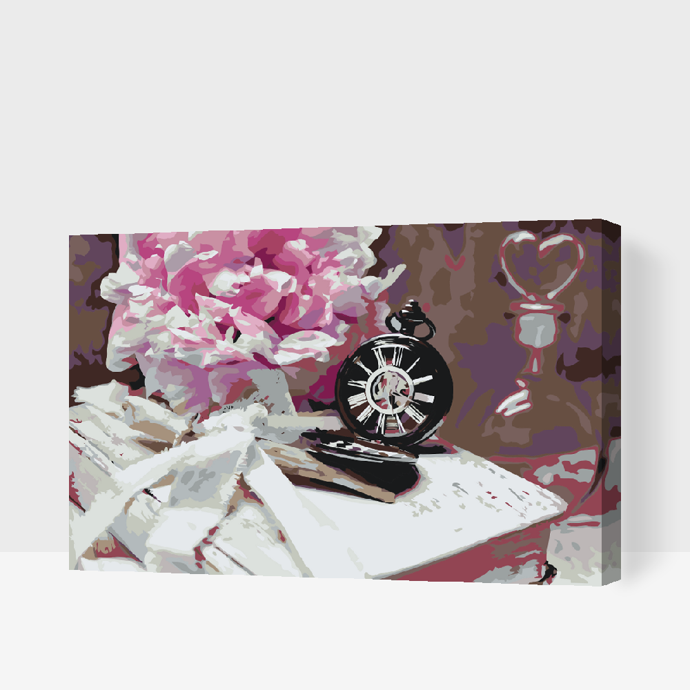 Paint by number - Lommeur og pæon