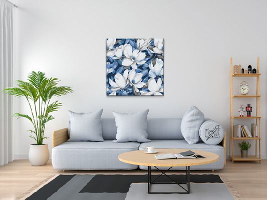 Paint by number - Blomsterbaggrund - magnolia