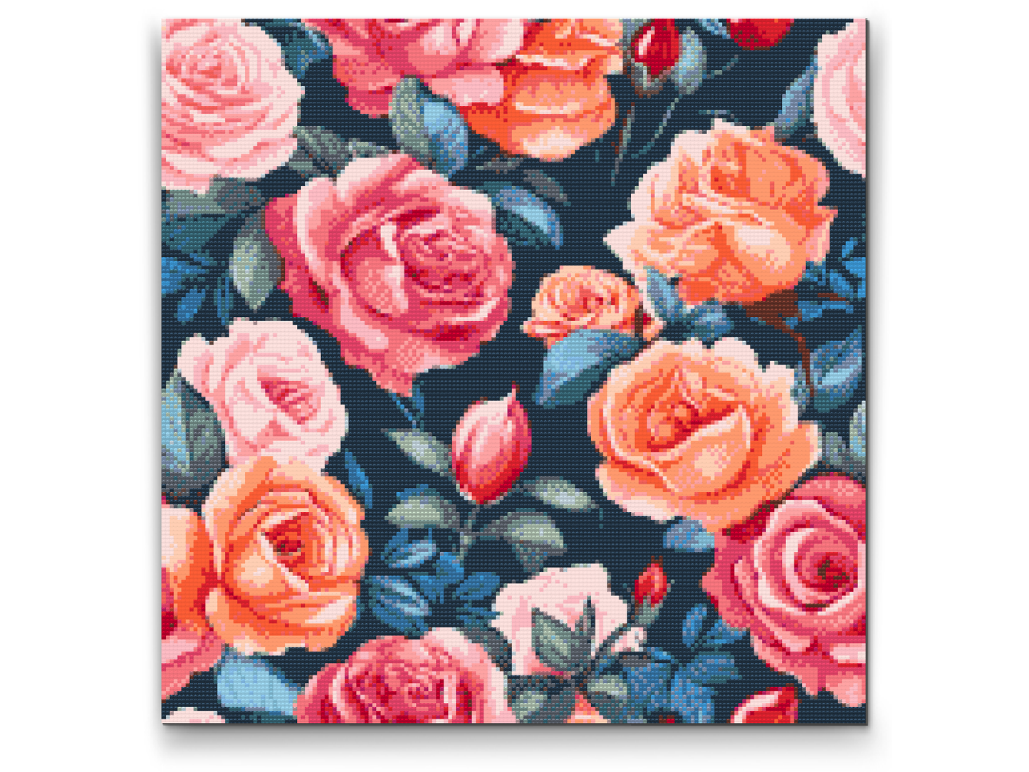 Diamond Paint - Blomsterbaggrund - roser