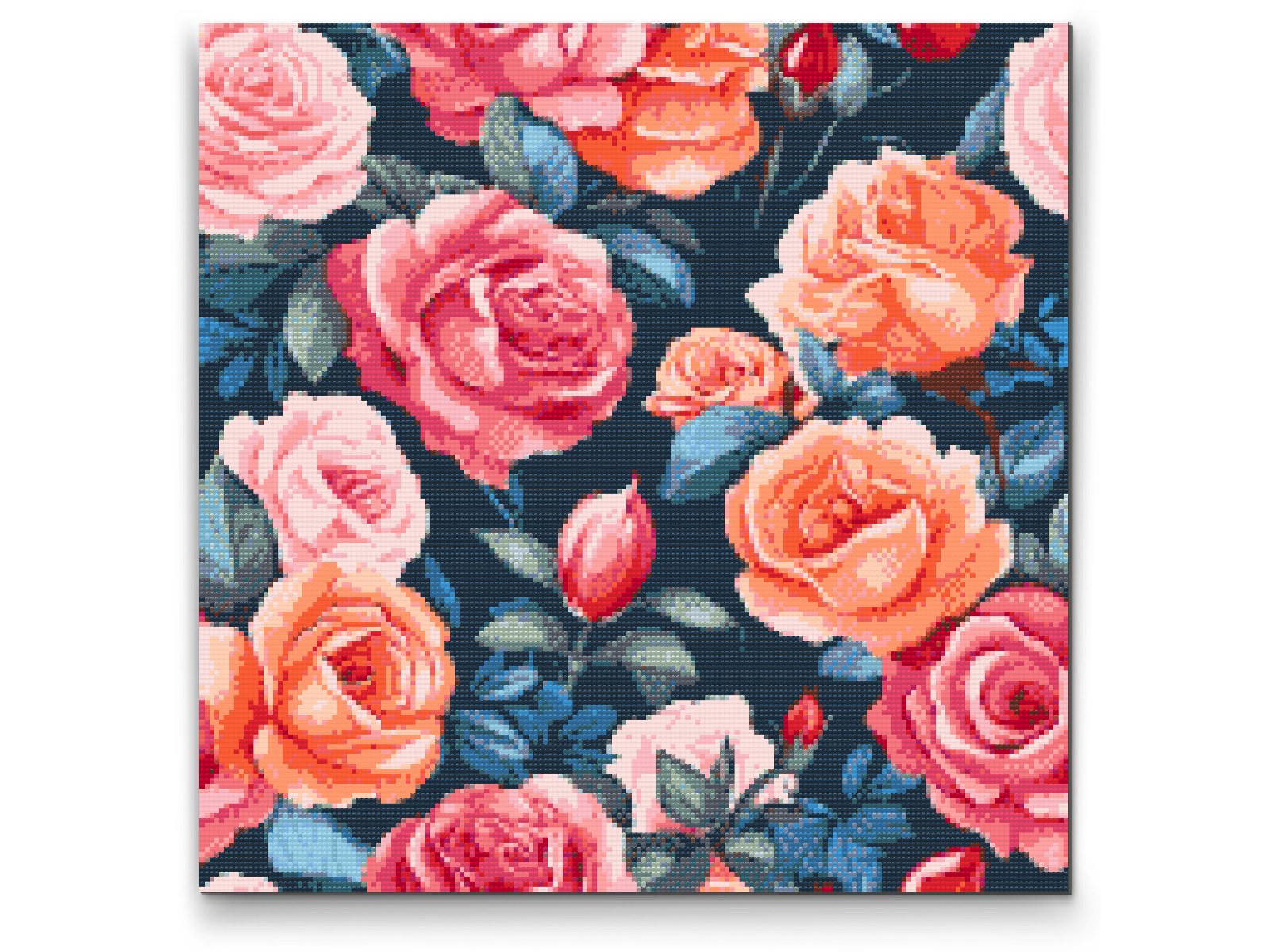 Diamond Paint - Blomsterbaggrund - roser