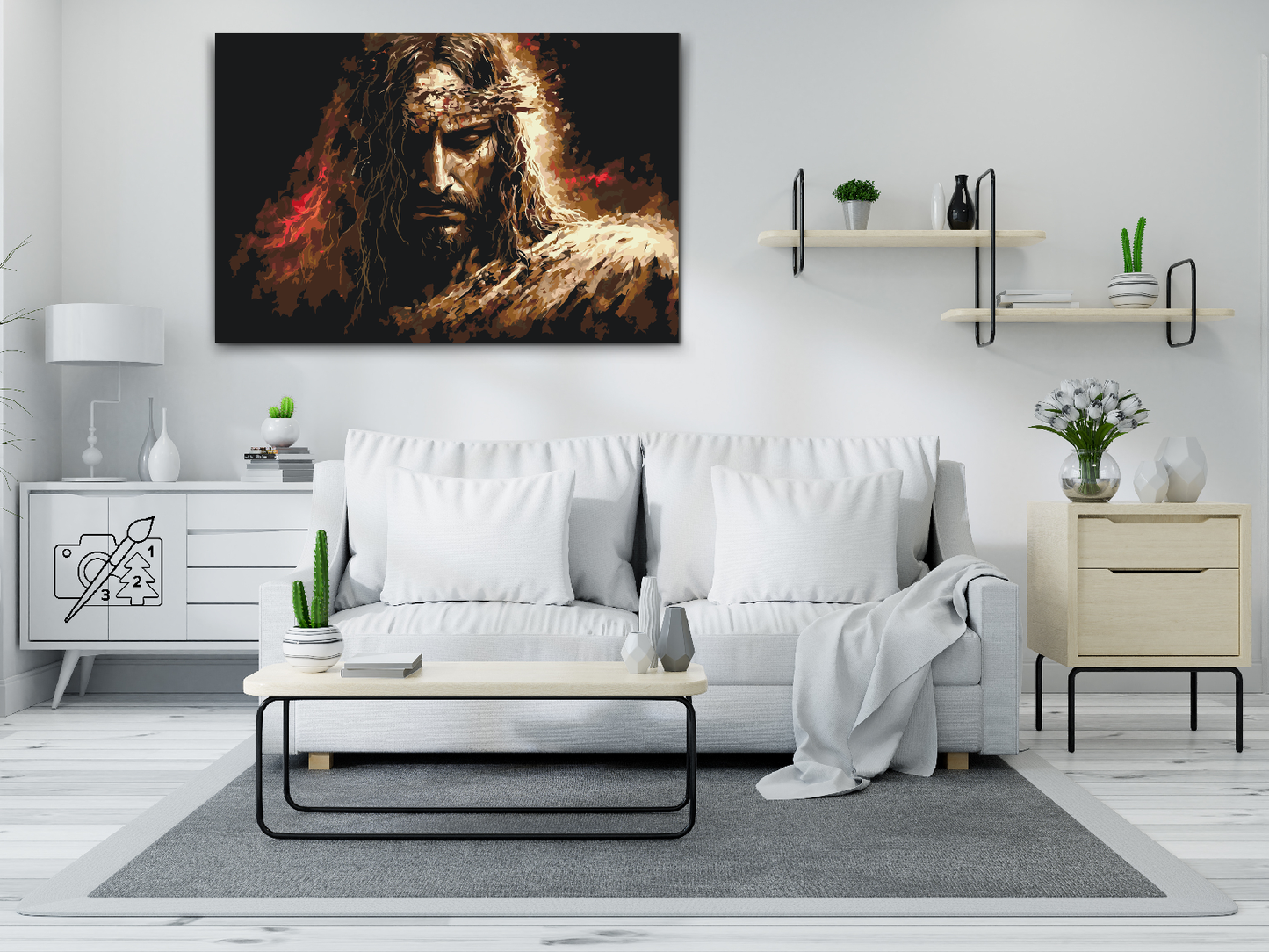 Paint by number - Jesus med sin tornekrone