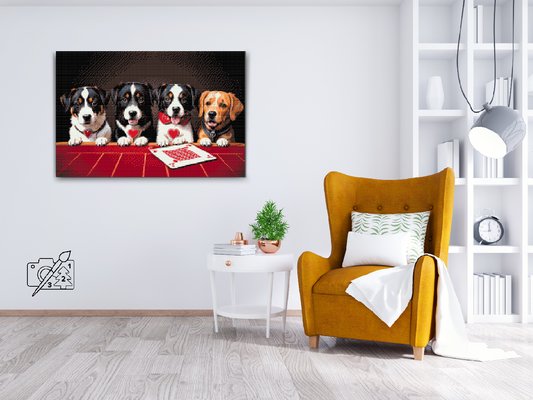 Diamond Paint - Hundekortspil