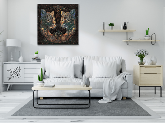 Diamond Paint - Astrologiske katte