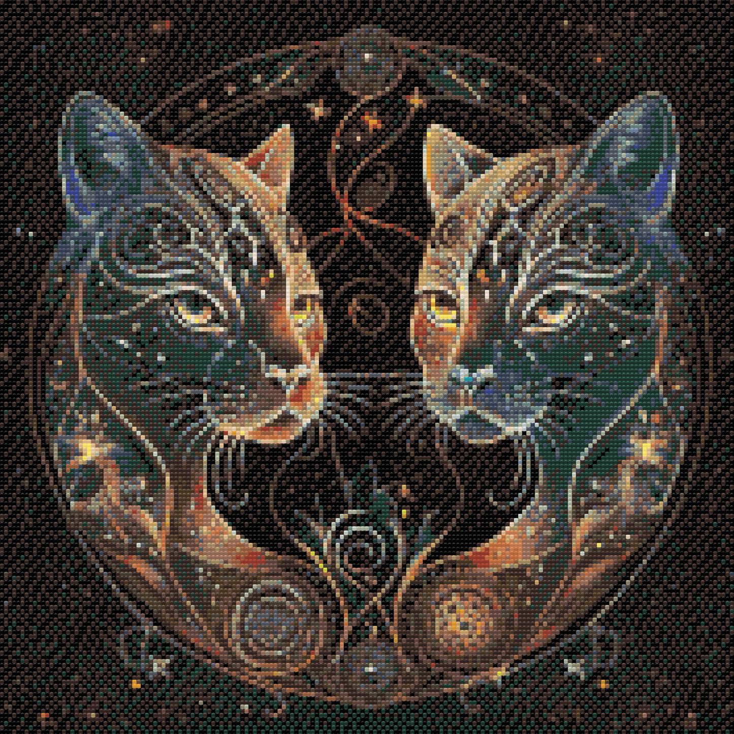 Diamond Paint - Astrologiske katte