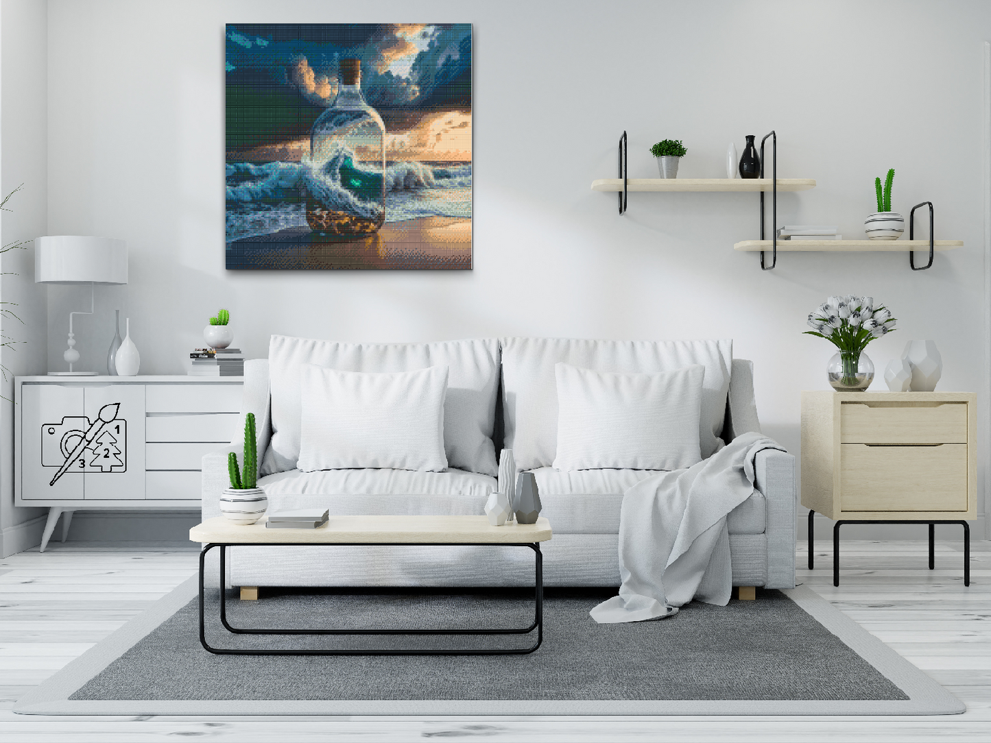 Diamond Paint - Hav i en flaske