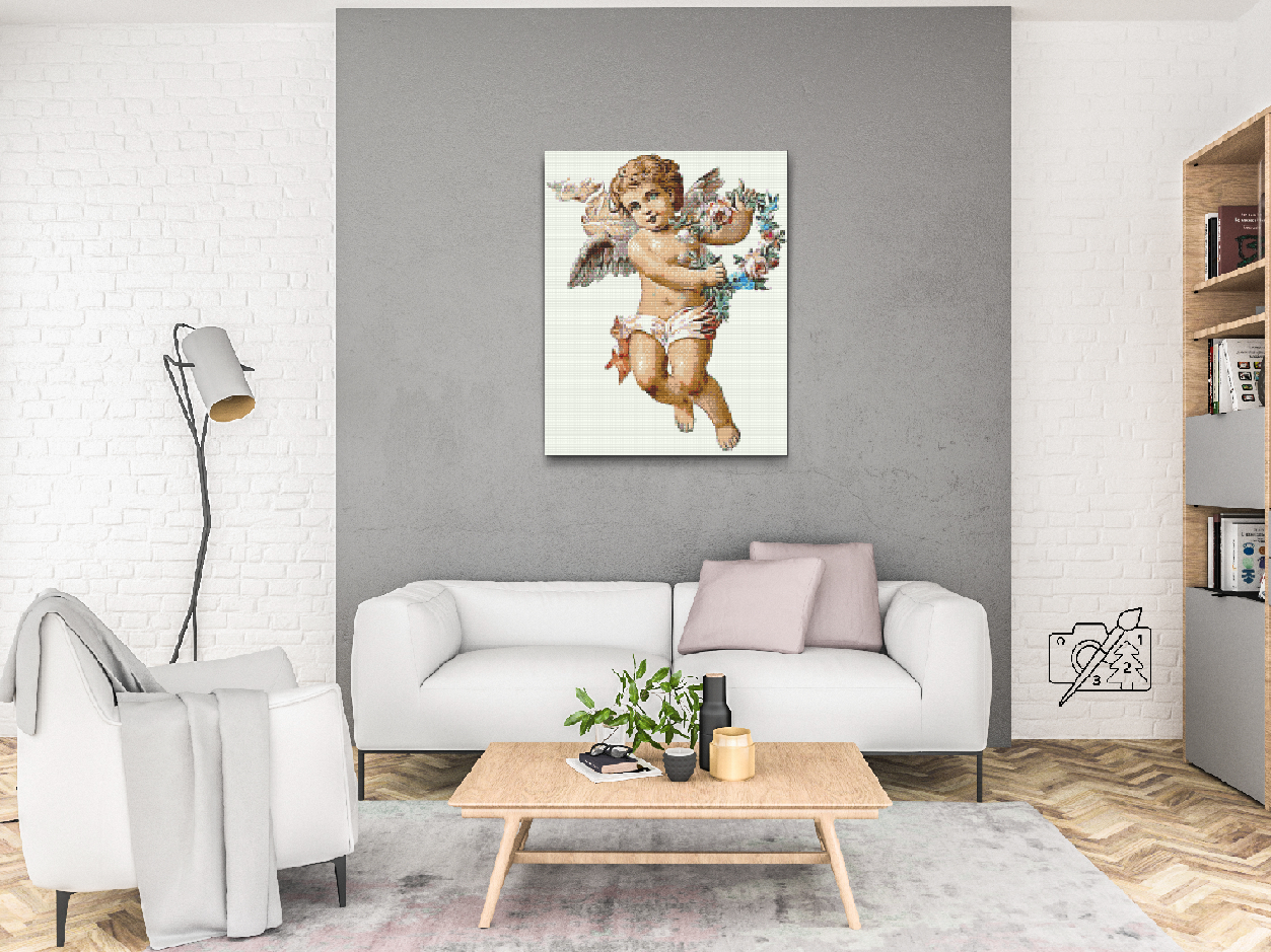 Diamond Paint - En engel med en krans