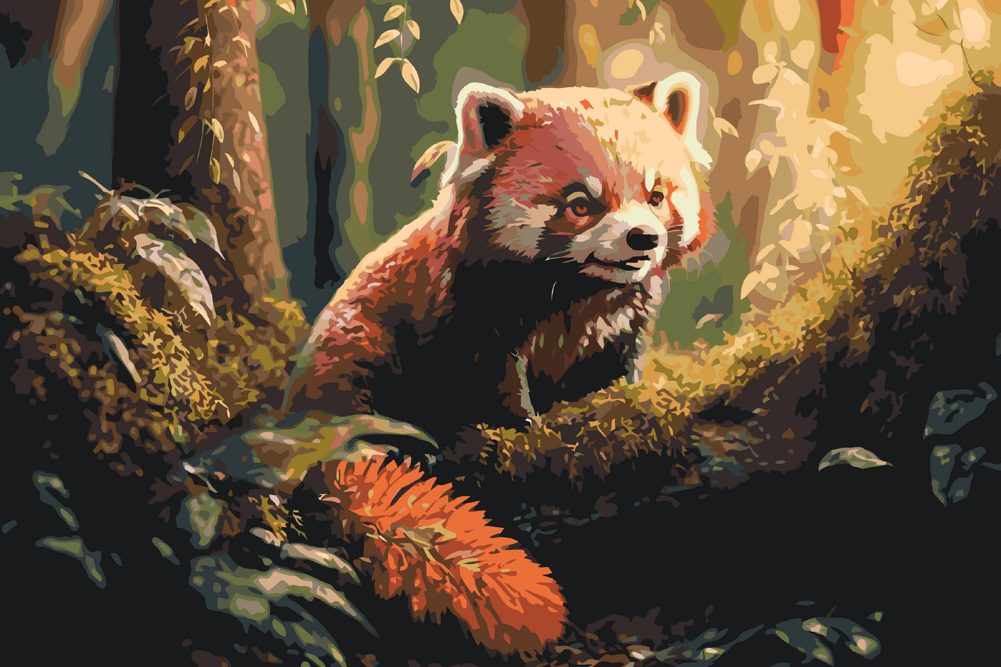 Paint by number - Red Panda