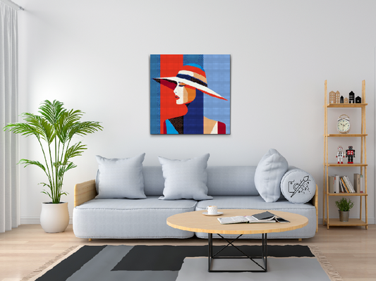 Diamond Paint - Dame med hat