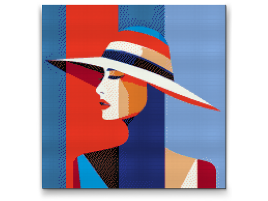 Diamond Paint - Dame med hat