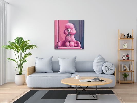 Paint by number - Lyserød puddel
