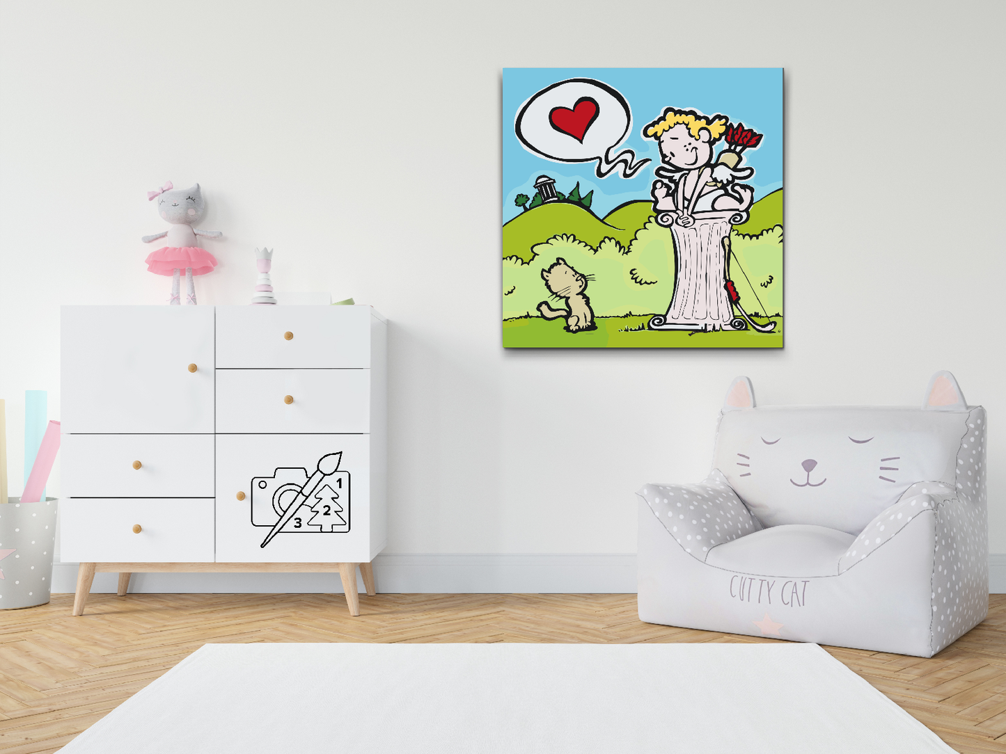 Paint by number - Amor og Kitty