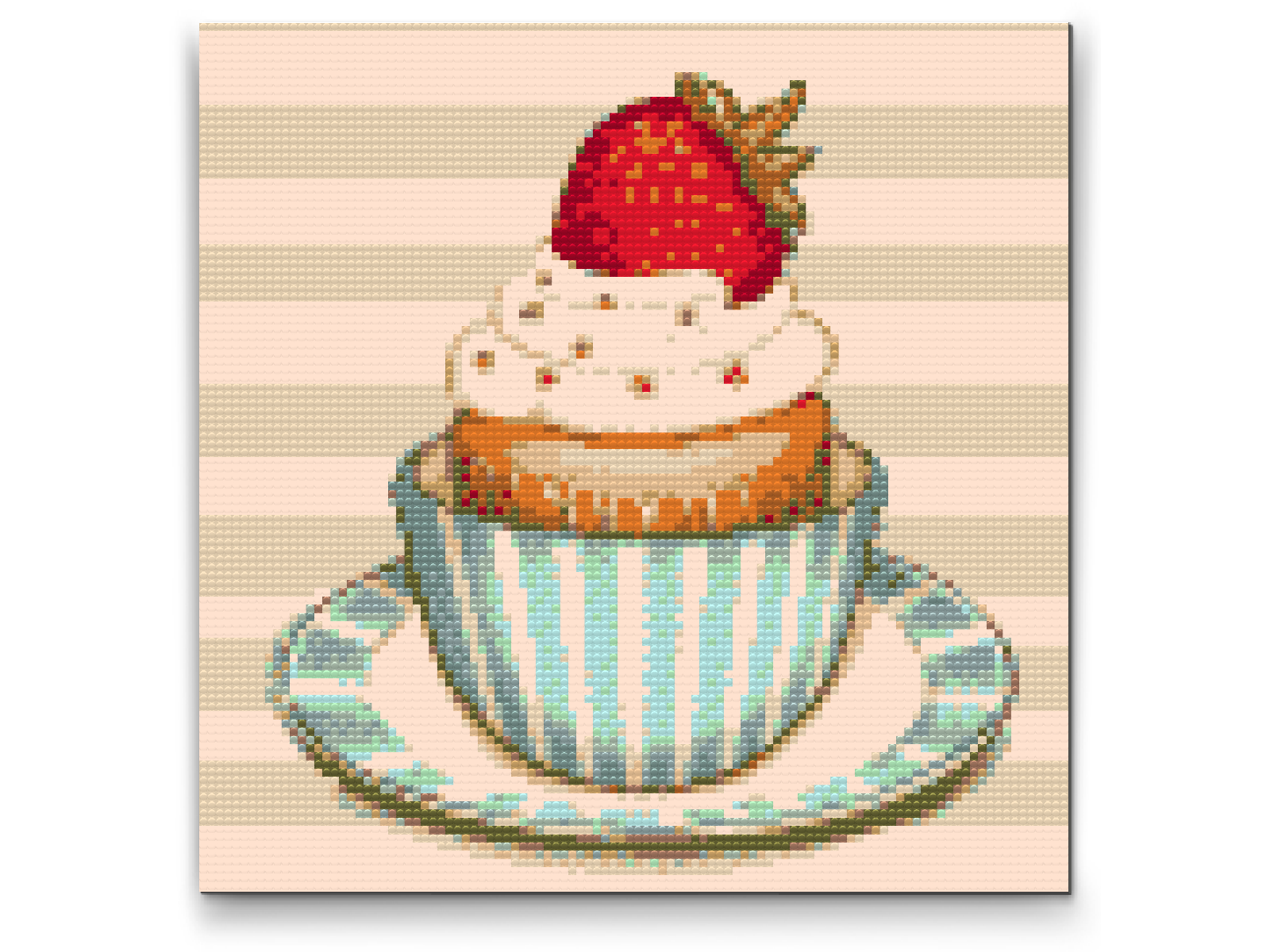 Diamond Paint - Jordbær-cupcake