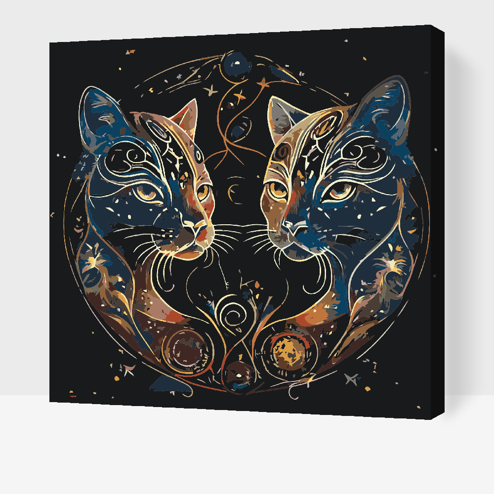 Paint by number - Astrologiske katte