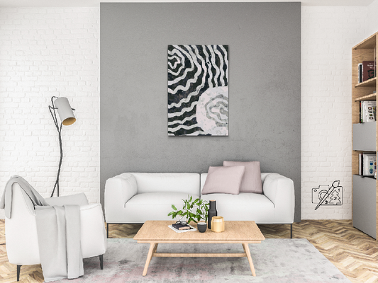 Paint by number - Abstrakt baggrund i grå 2