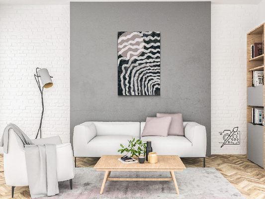 Paint by number - Abstrakt baggrund i grå 1