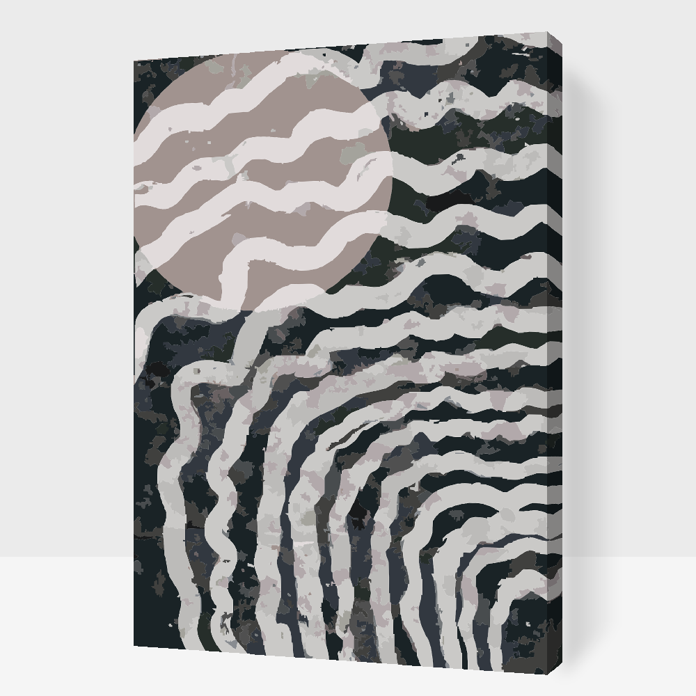 Paint by number - Abstrakt baggrund i grå 1