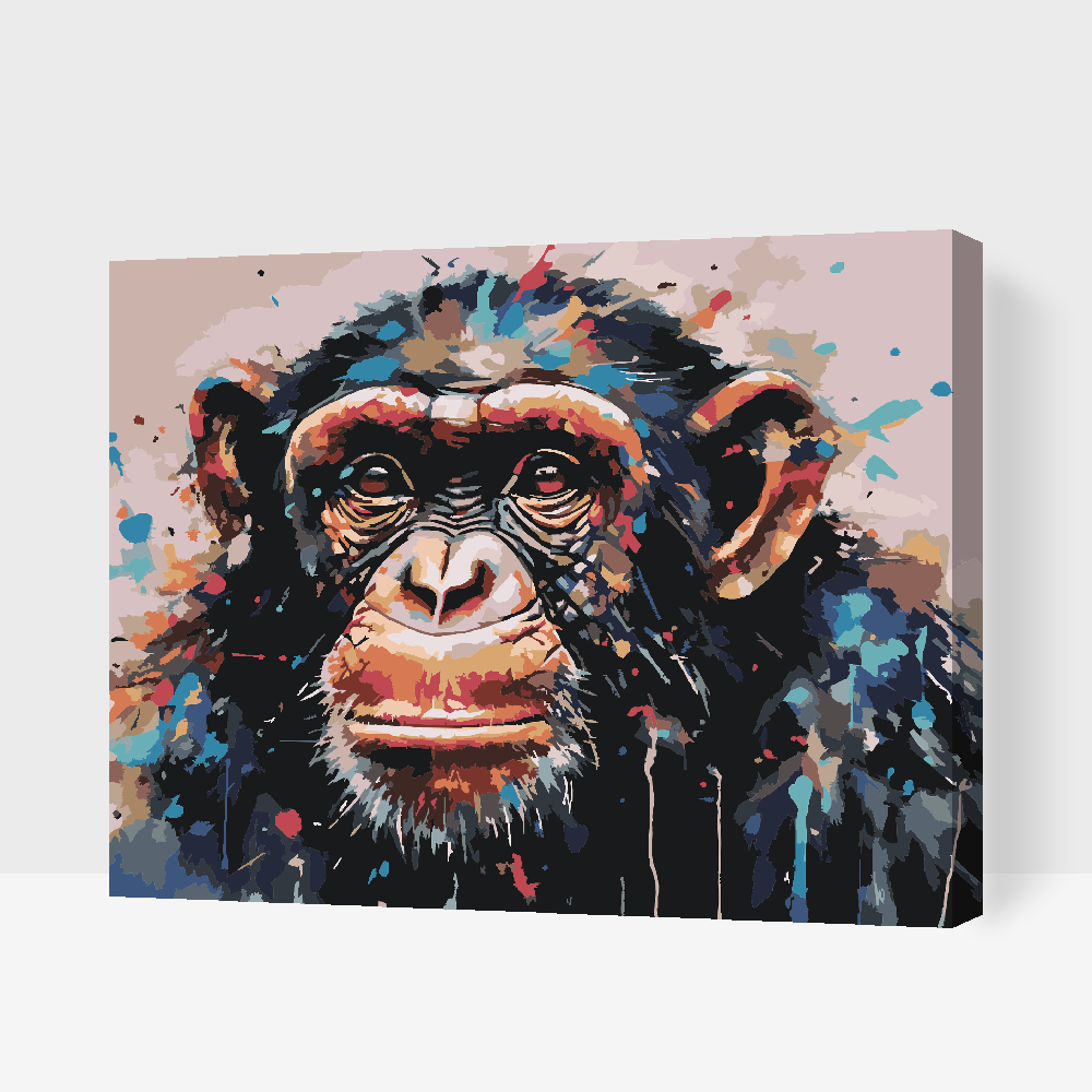 Paint by number - Abe med malet baggrund