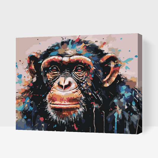 Paint by number - Abe med malet baggrund