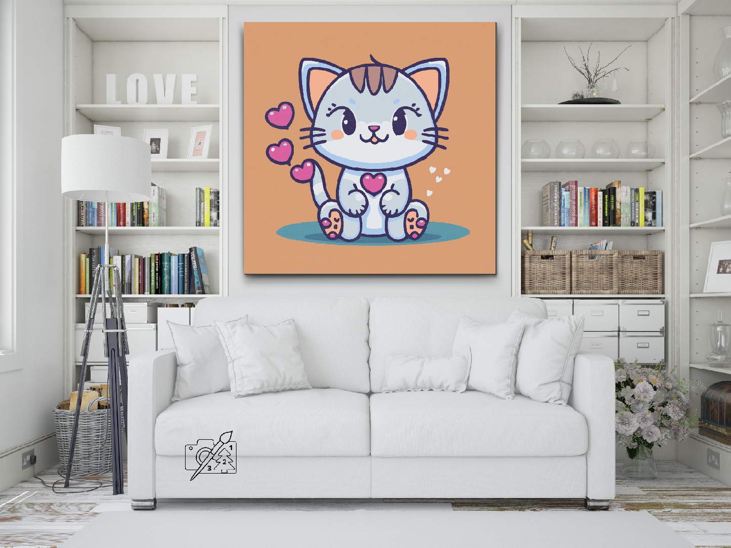 Paint by number - Kitty forelsket