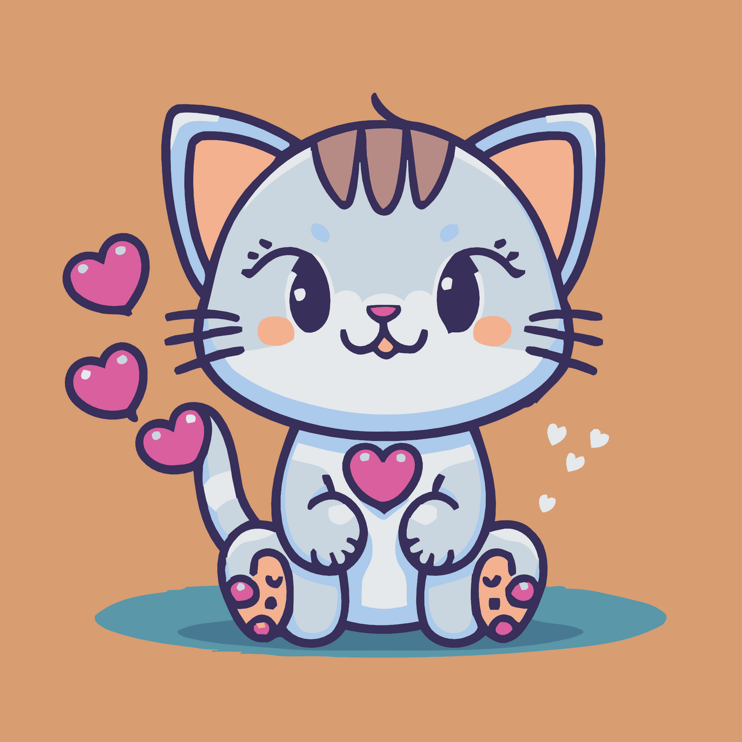 Paint by number - Kitty forelsket