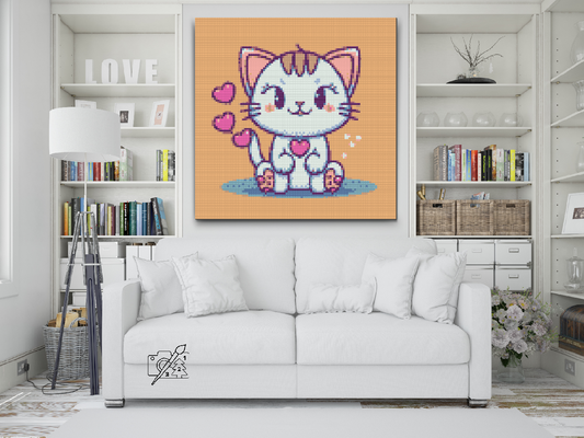 Diamond Paint - Kitty forelsket