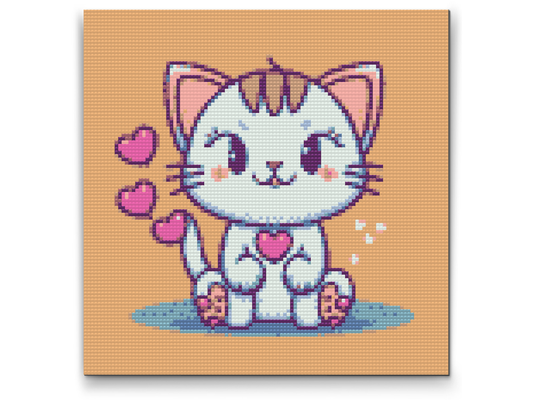 Diamond Paint - Kitty forelsket