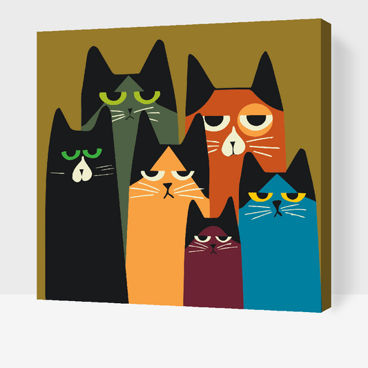 Paint by number - Kattebande