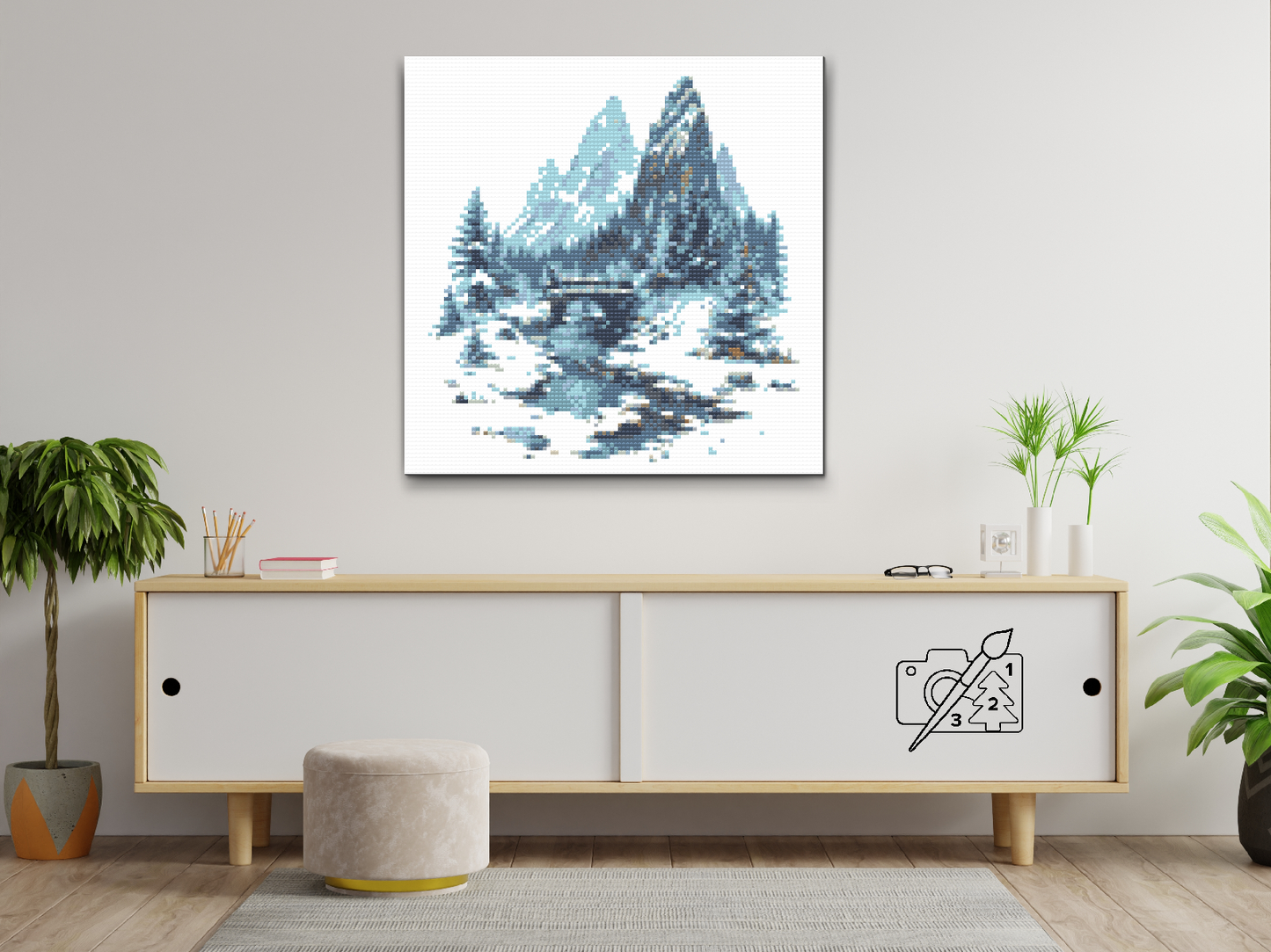 Diamond Paint - Bjergbro sneet under