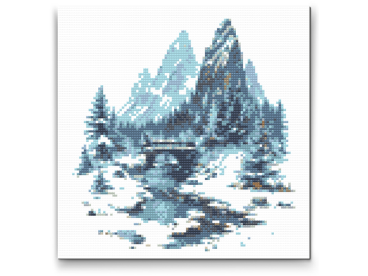 Diamond Paint - Bjergbro sneet under