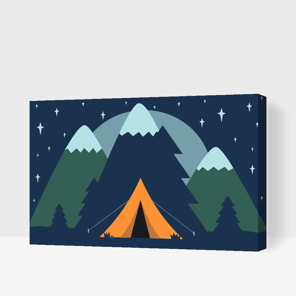 Paint by number - Camping i skoven