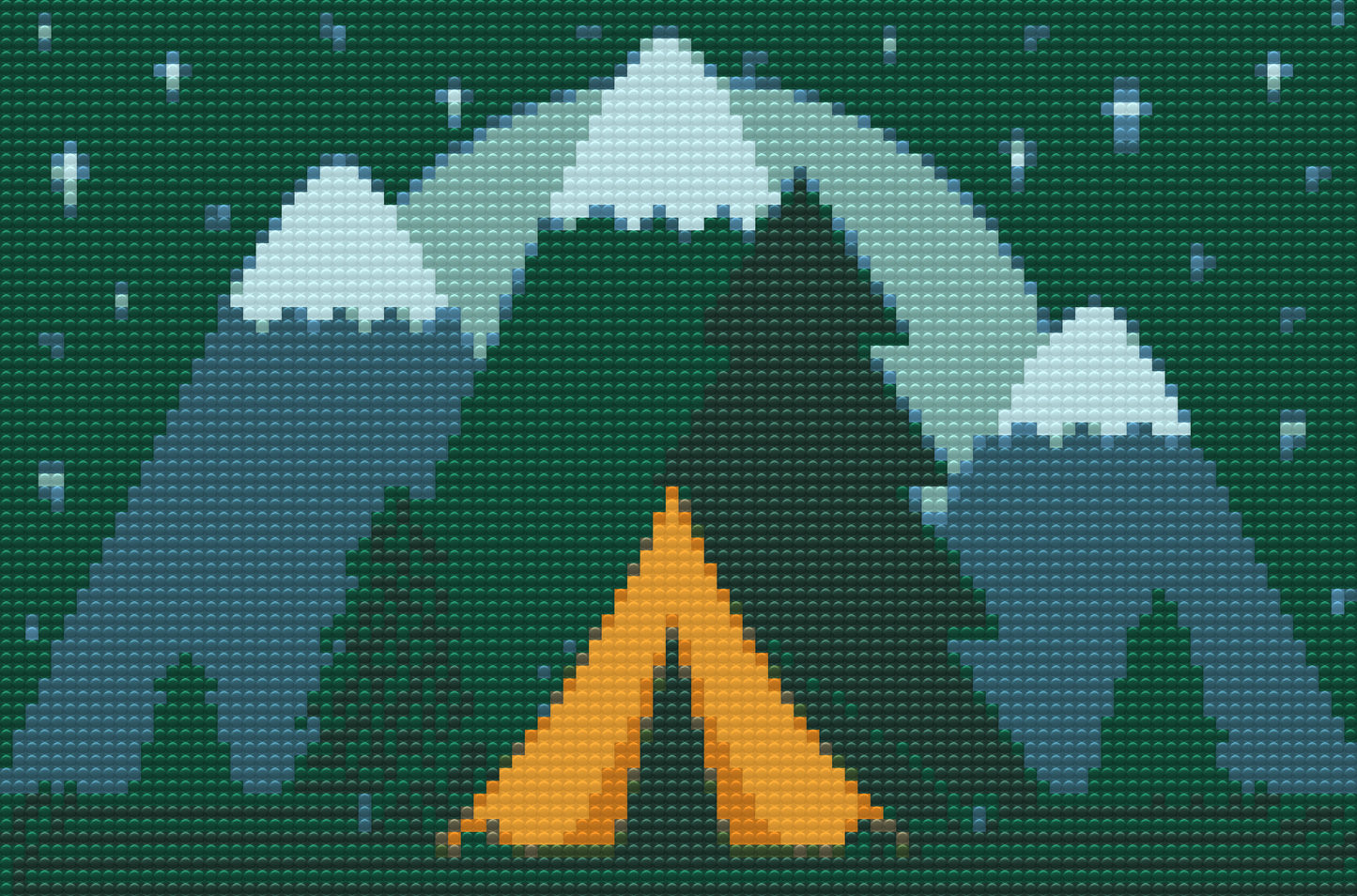 Diamond Paint - Camping i skoven