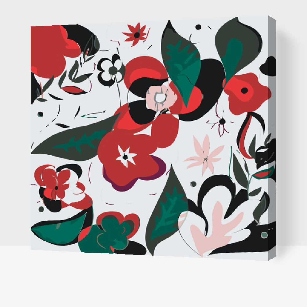 Paint by number - Abstrakt Blomster 2