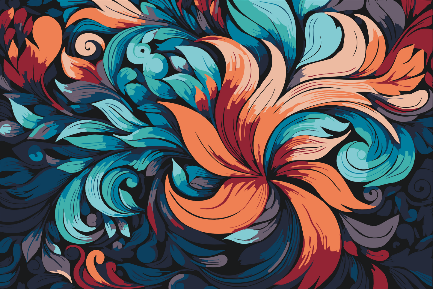 Paint by number - Abstrakte blade