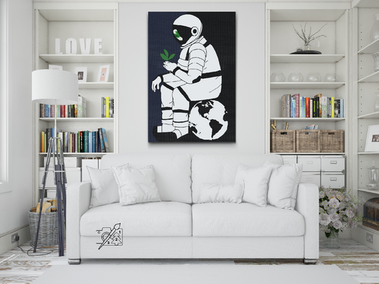 Paint by number - Astronaut med en plante