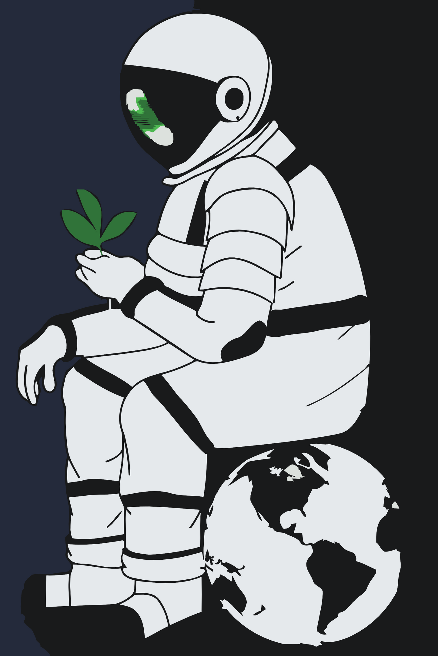 Paint by number - Astronaut med en plante