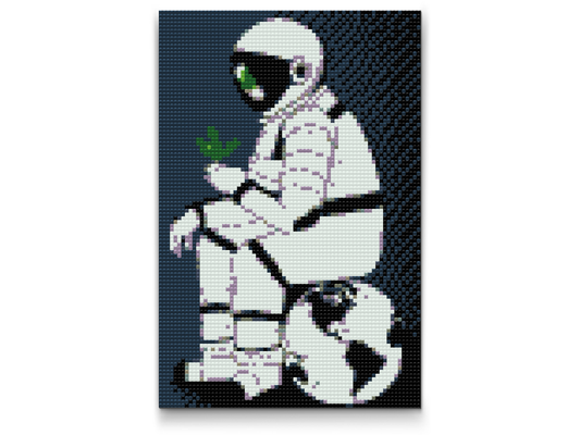 Diamond Paint - Astronaut med en plante