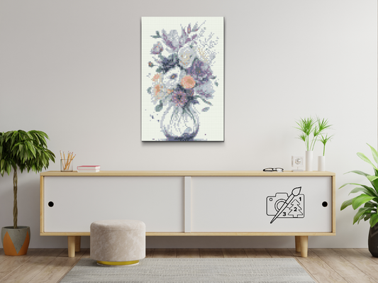 Diamond Paint - Lilla blomster i en vase 2