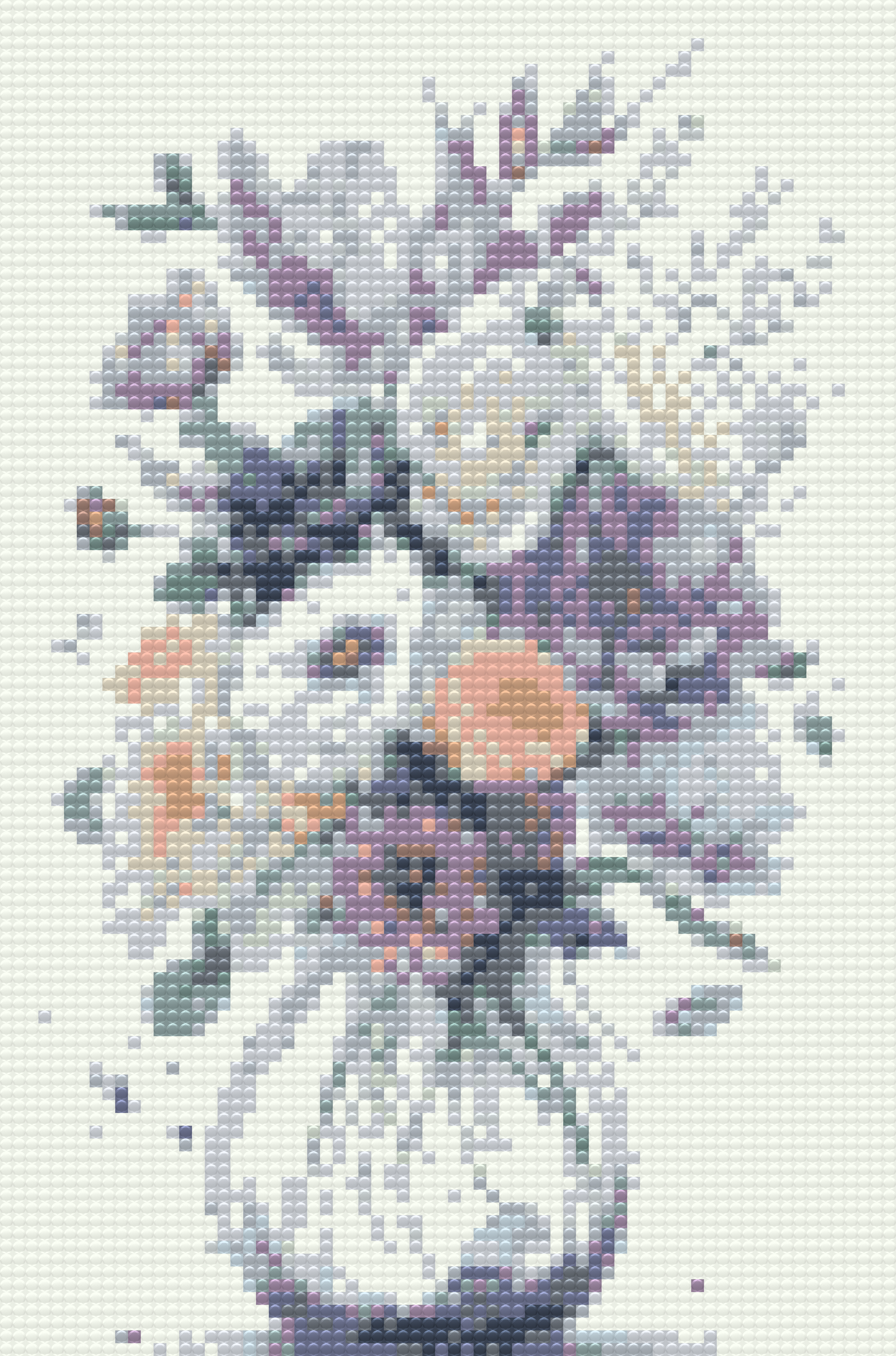 Diamond Paint - Lilla blomster i en vase 2