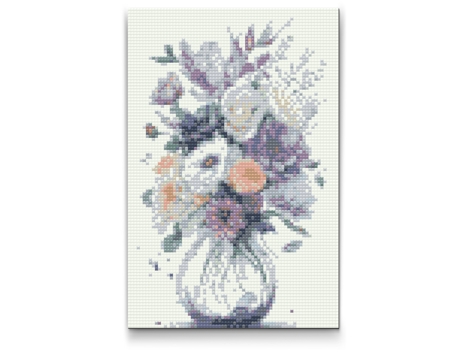 Diamond Paint - Lilla blomster i en vase 2