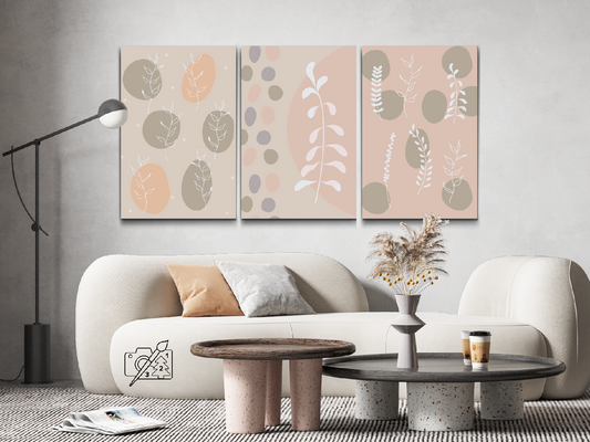 Paint by number - Boho-baggrund (sæt af 3)