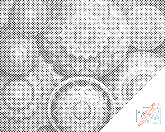 Dotting - Blomstermandala-mønster